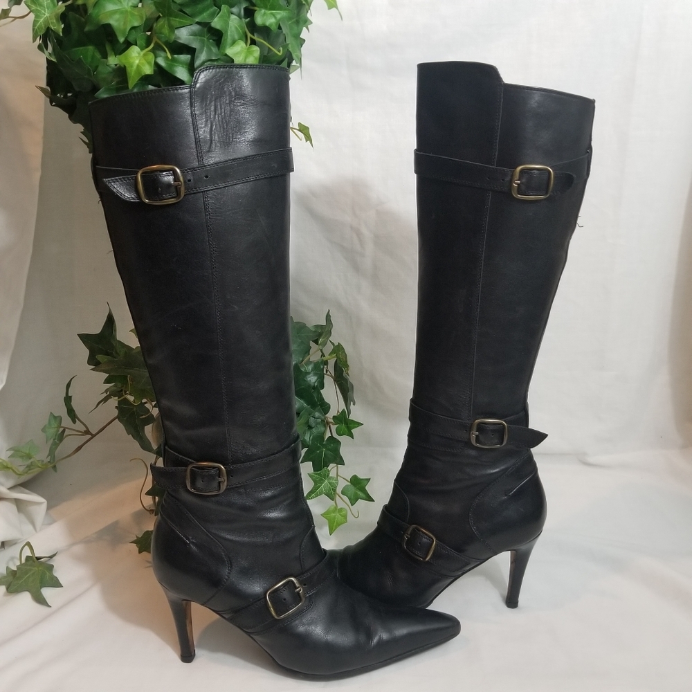 Manolo Blahnik tall leather boots